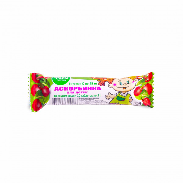 Vitamin C (Ascorbinsäure) Bonbons, "Kirsche", 10 Tab.