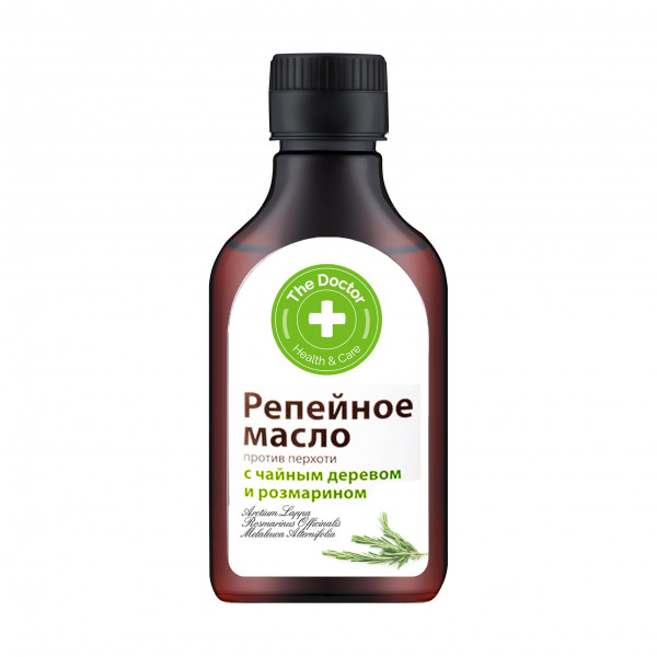 Domaschnij Doktor - Klettenwurzelöl, gegen Schuppen mit Teebaum und Rosmarin, 100 ml