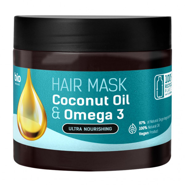 Bio Naturell - Haarmaske, "Coconut Oil & Omega 3", 295 ml