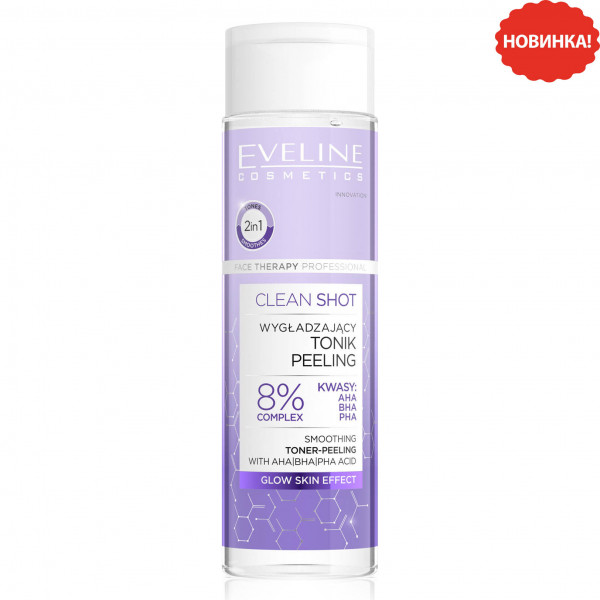 Eveline "Clean Shot" Tonik Piling 8% AHA Complex, 200 ml