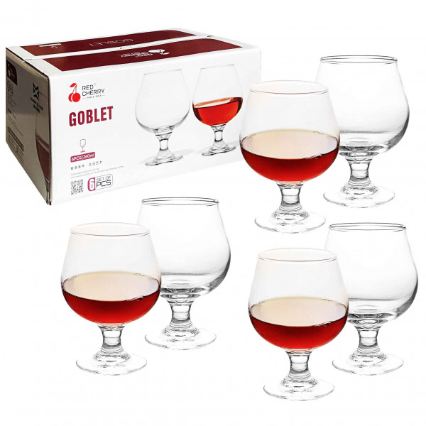 Set aus 6 Gläsern, Cognacgläser "Goblet" 260 ml (G3704)