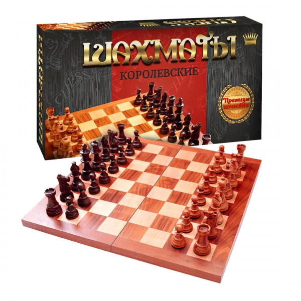 Brettspiel "Schach", in Holzbox, 35x35 cm