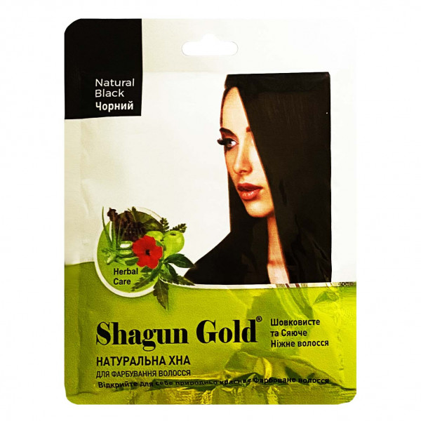 Haarfarbe Henna "Shagun Gold", schwarz, natürliches, 25 g