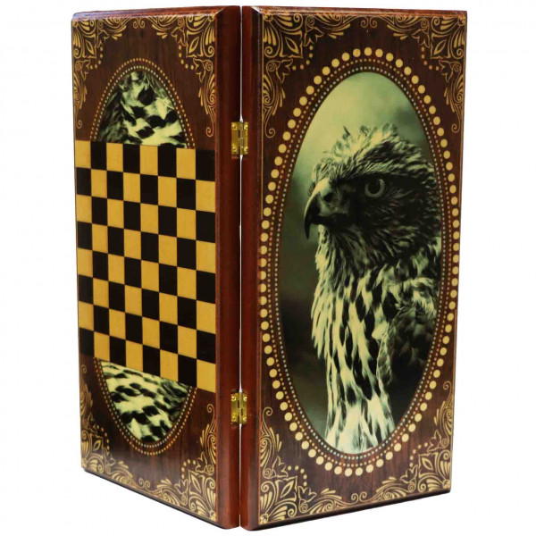 Backgammon "Falke", aus Holz, 600x300 mm