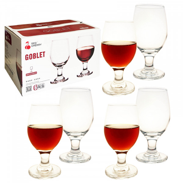 Set aus 6 Gläsern, "Weingläser Goblet", 330 ml (G3058)