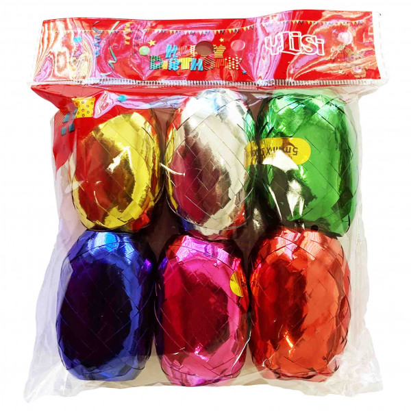 Geschenkband-Set, "Glanz" 6 Spulen. verschiedene Farben (5 mm x 10 m)