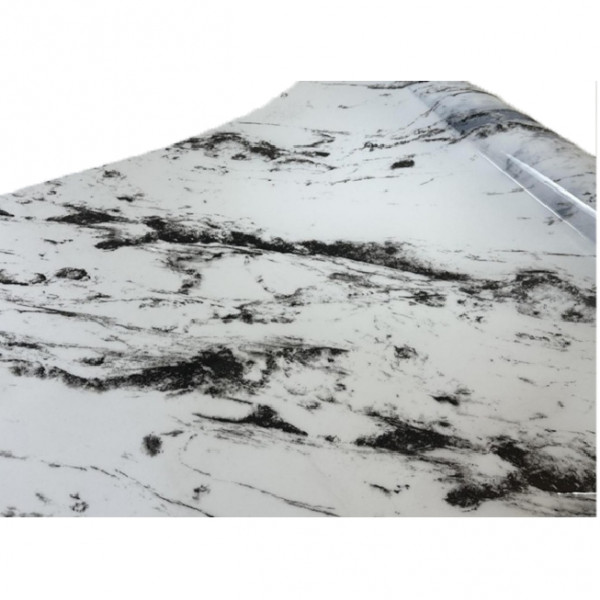 Tischdecke PVC "3D", 90cm/10m, Grauer Marmor mit schwarzem, (5094)