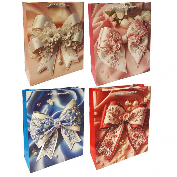 Geschenktasche-Set "Bögen" M, 22x31 cm