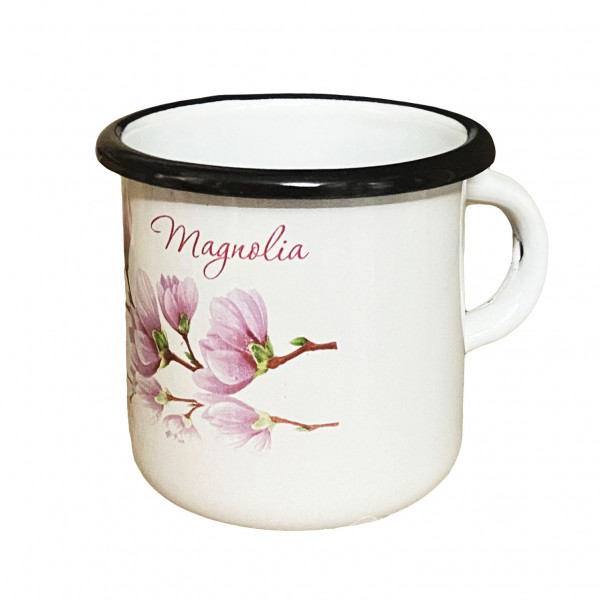 Tasse emailliert "Magnolie", 0,4 L