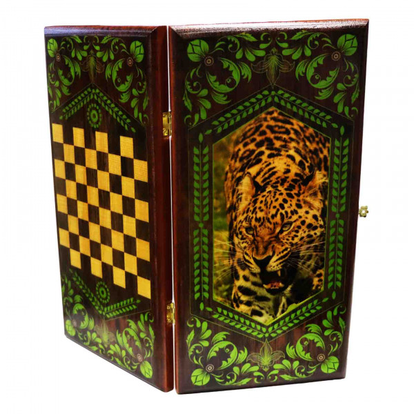 Backgammon "Leopard", aus Holz, 500x250 mm