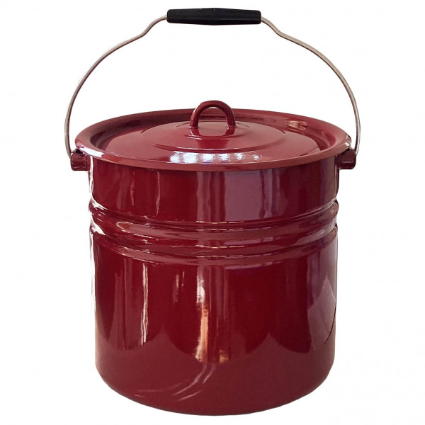 Eimer mit Deckel (Zylinder), 12,0 L, "Bordo"