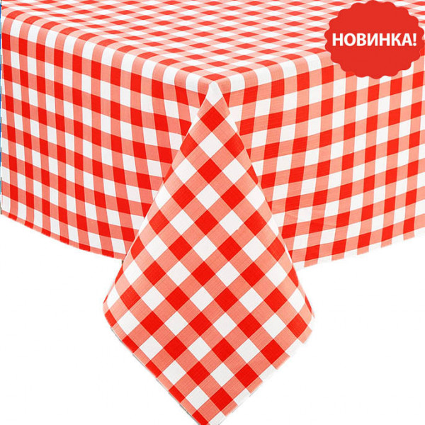 Tischdecke "Klassik", SJ474C, rot Karierten, 20x1,4 m