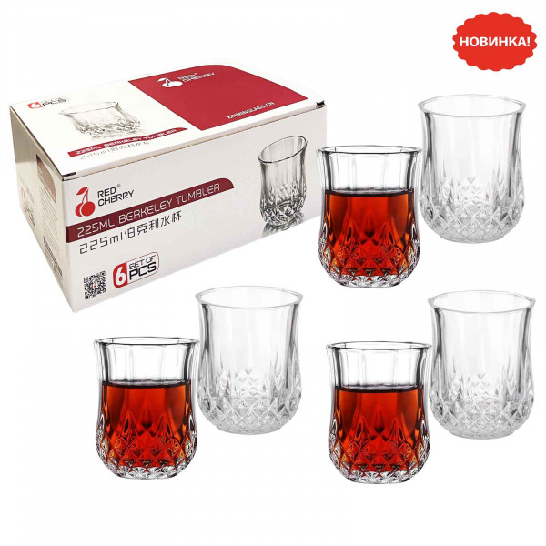 Set aus 6 Gläsern, "Whiskygläser" 225 ml (ХM066A)