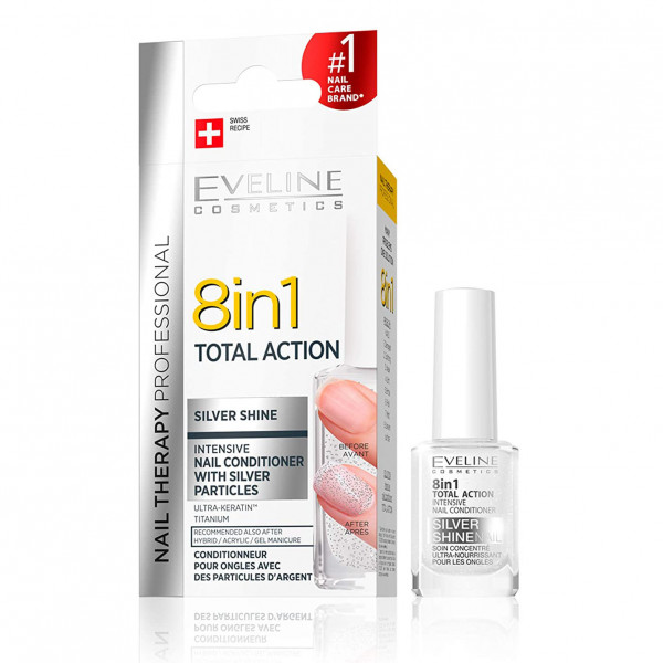 Eveline - Nagelpflege professionelle "Total action" 8 in 1, "Silver shine"
