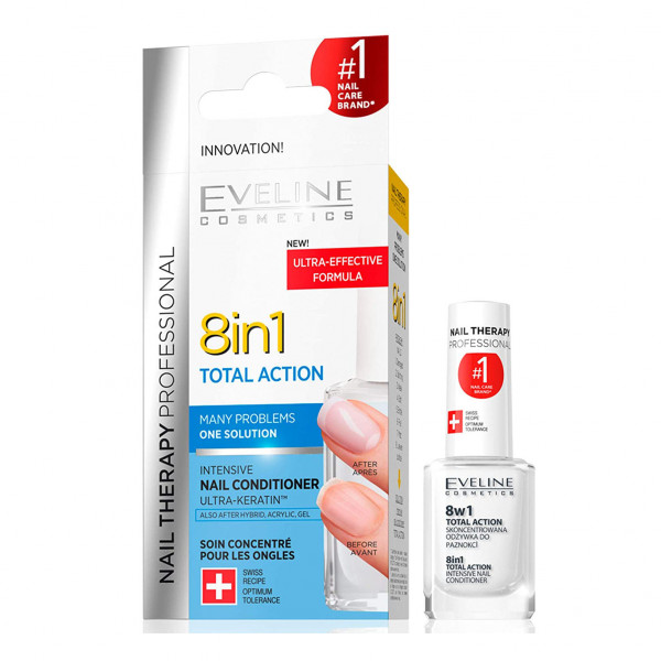 Eveline - Nagelpflege professionelle "Total action" 8 in 1, "Intensive Nail Conditioner"