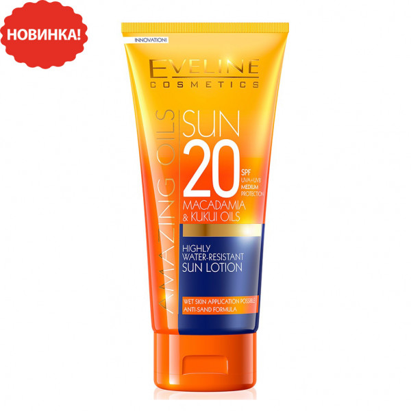 Eveline Sonnenschutzlotion mit Ölen, wasserfest SPF 20, 200 ml