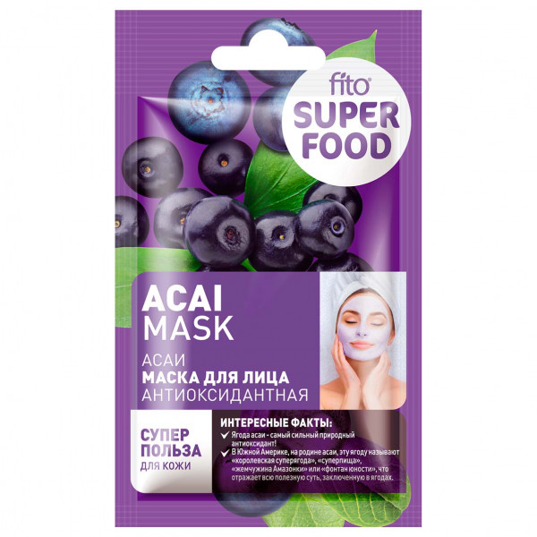 "Fito Cosmetic", Gesichtsmaske, Acai, Antioxidans "Fito Superfood"