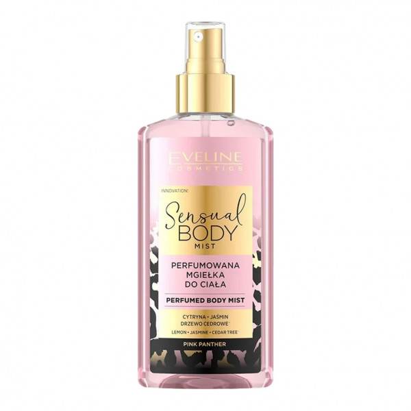 Parfümiertes sinnlich Körperspray "Pink Panther", Zitrone, Jasmin, Zeder, 150 ml