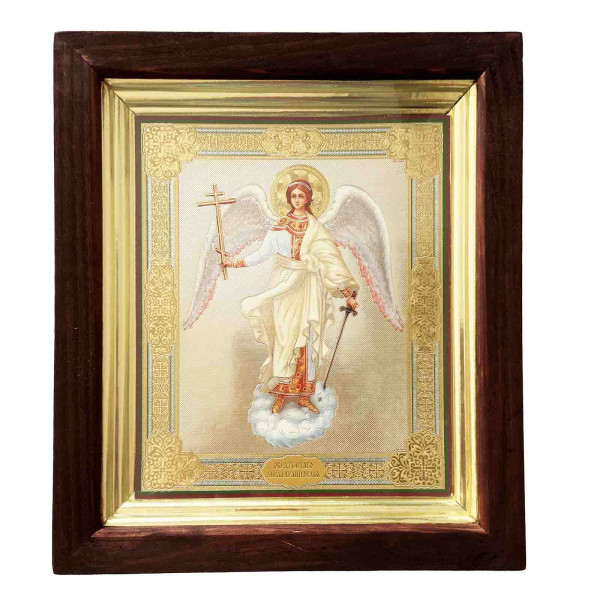 Ikone mit Holzrahmen, "Angel" 17x20 cm
