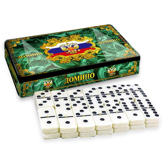 Brettspiel "Domino - "Malachit" in Metalbox