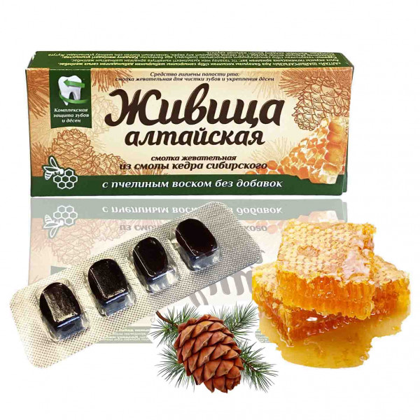 Kaugummi "Zhiwitsa", mit Bienenwachs aus Zedernharz