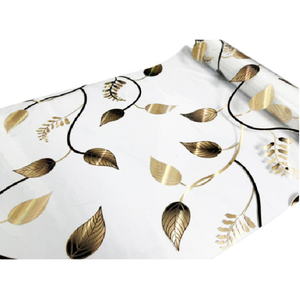 Tischdecke PVC "3D", Blättern, 90cm/10m (6117)