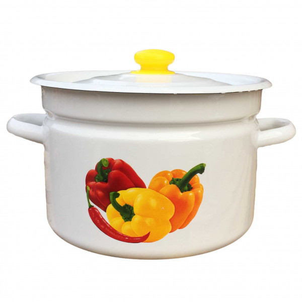 Topf, emailliert "Paprika", 9,0 L