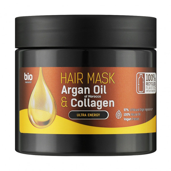 Bio Naturell - Haarmaske, "Argan Oil & Collagen", 295 ml