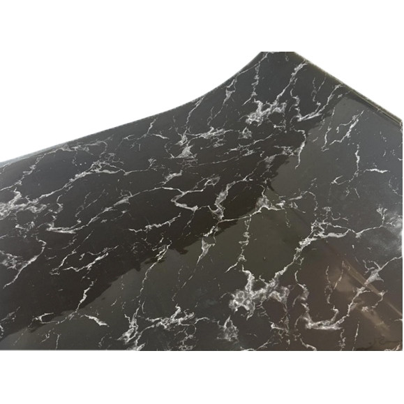 Tischdecke PVC "3D", schwarzer Marmor, 80cm/10m (M006)