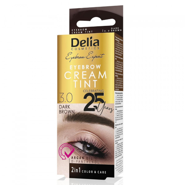 Farbcreme für Augenbrauen "Delia" 3.0, dunkel Brown