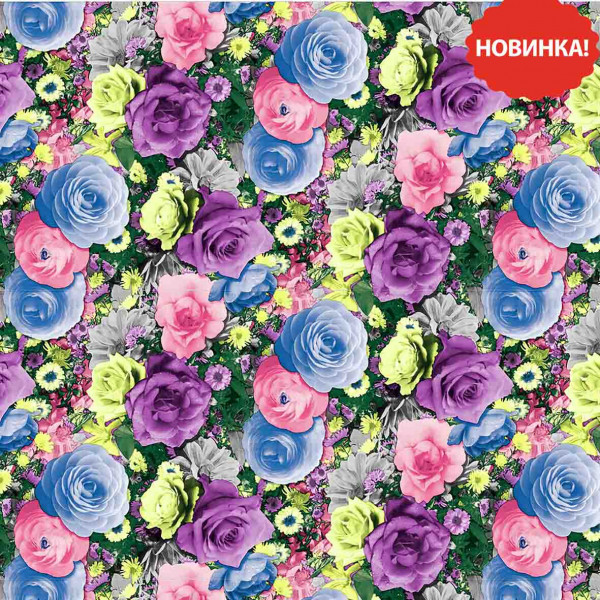 Tischdecke "Klassik", SJ401C, Mehrfarbige Rosen, 20x1,4 m