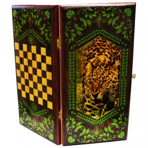 Backgammon "Leopard", aus Holz, 600x300 mm