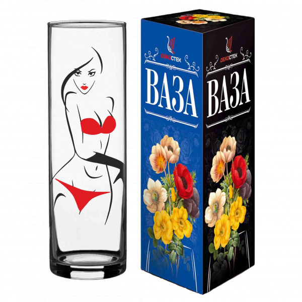 Vase "Red Line", "Bikini", H 26 cm