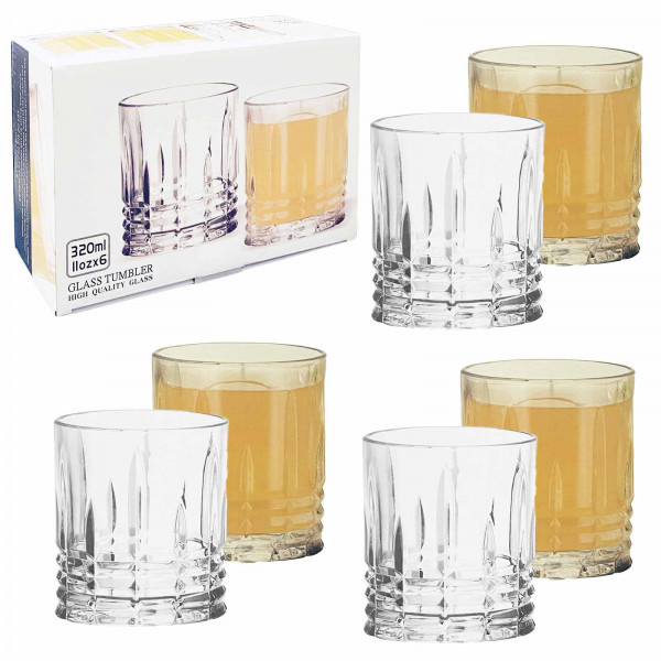 Set aus 6 Gläsern, "Whisky/Saftgläser" 320 ml (BM5411JW-1)