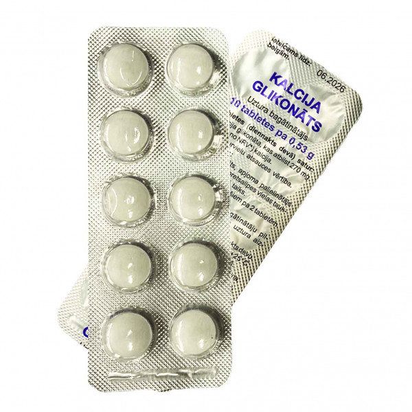 "Calcium gluconatе", 10 Tabl