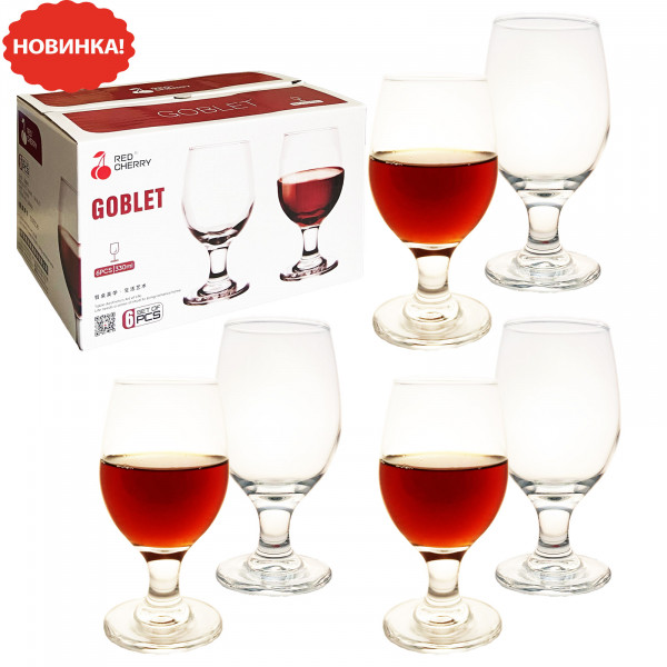 Set aus 6 Gläsern, "Weingläser Goblet", 330 ml (G3058)