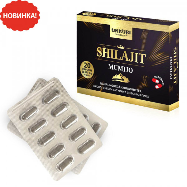 Mumijo "Shilajit", 20 Kapseln in Blister