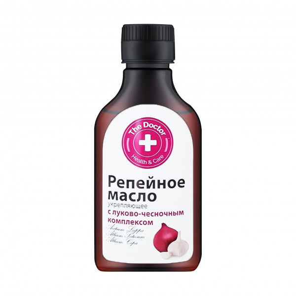 Domaschnij Doktor - Klettenwurzelöl, Kräftigendes Haar mit Zwiebel-Knoblauch-Komplex, 100 ml
