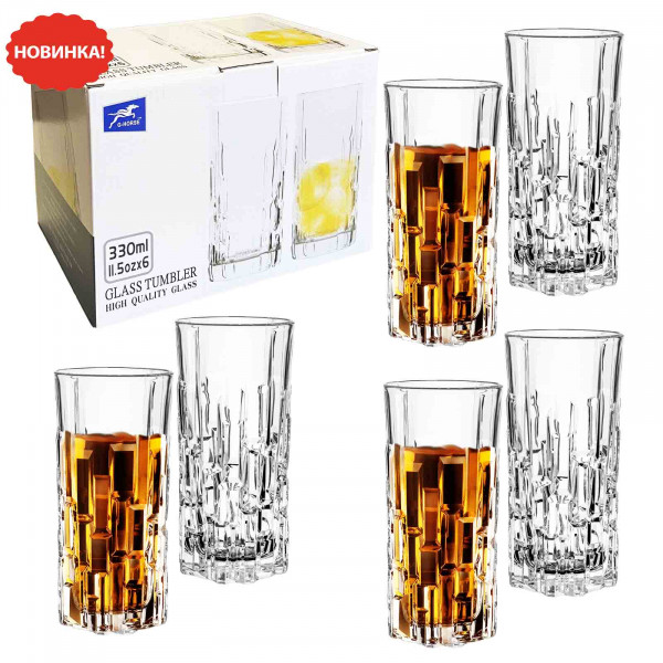 Set aus 6 Gläsern, "Wassergläser/Saft" 330 ml (BM6014MF)