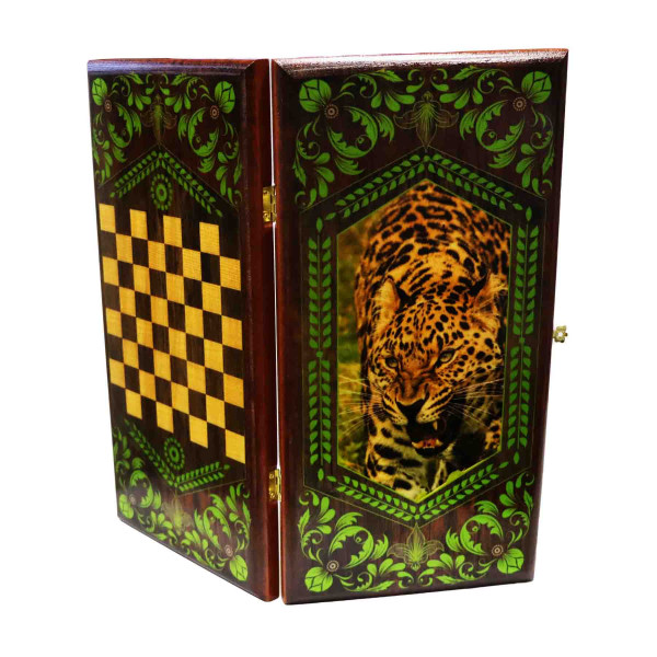Backgammon "Leopard", aus Holz, 400x200 mm
