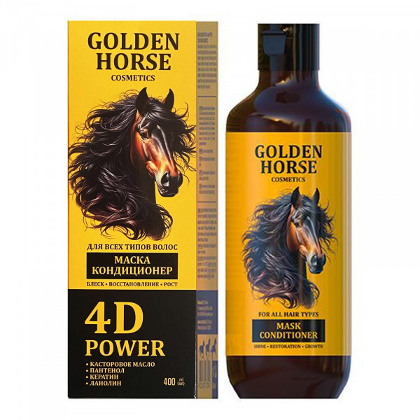 Golden Pharm - Maske-Spülung "Golden Horse" 4D Power, 400 ml