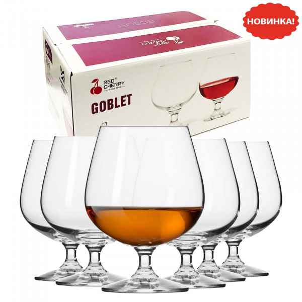 Set aus 6 Gläsern, Cognacgläser "Goblet" 330 ml (G3705)