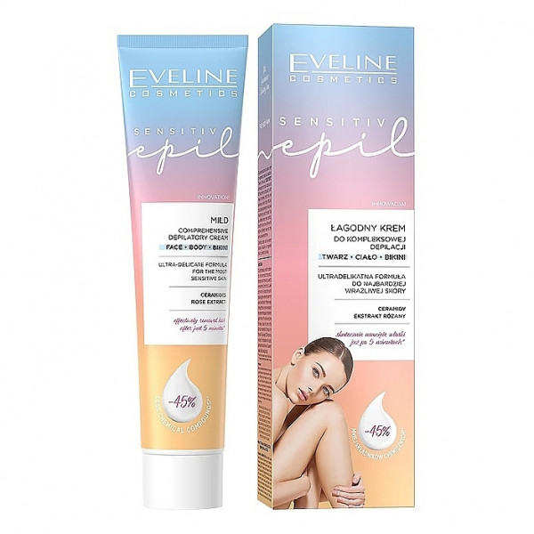 "Eveline" Haarentfernungscreme "Sensitiv Epil" (Gesicht, Körper, Bikini), 125ml