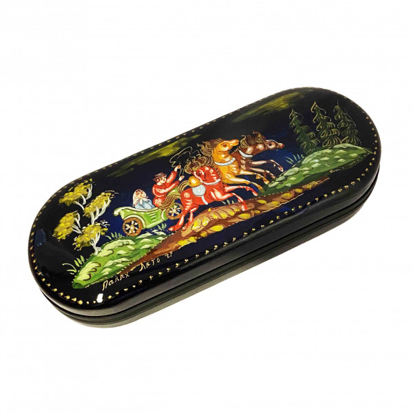 Souvenir Etui für Brillen, Trojka, 16x6x4 cm