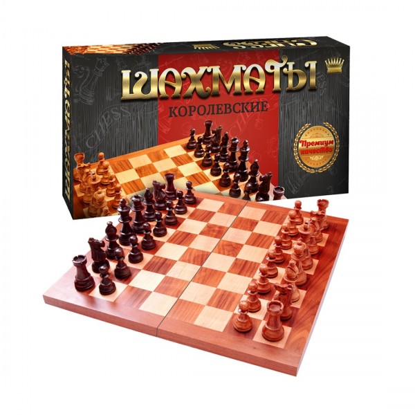 Brettspiel "Schach", in Holzbox, 30x30 cm