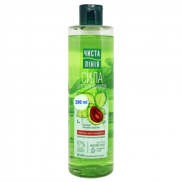 Saubere Linie - Shampoo "Gegen herausfallen", Rosskastanie, 390 ml