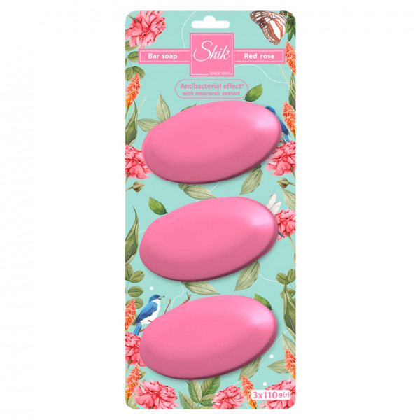 "Shik" Seife "Bar Soap", "Rote Rose", 3x110 g