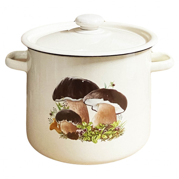 Topf, emailliert "Pilze", 5,5 L