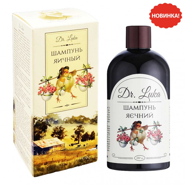 Shampoo "Dr. Luka", "Ei" für normales Haar, 330 ml