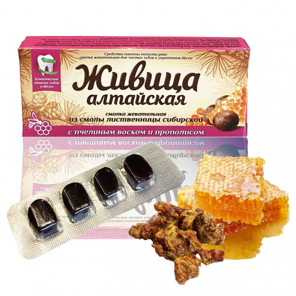 Kaugummi "Zhiwitsa", mit Bienenwachs und Propolis